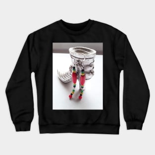 Dancing Ladies Handmade Earrings Crewneck Sweatshirt